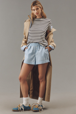 Sanctuary Perfect Texture Stripe Short Sleeve Sweater In Multi