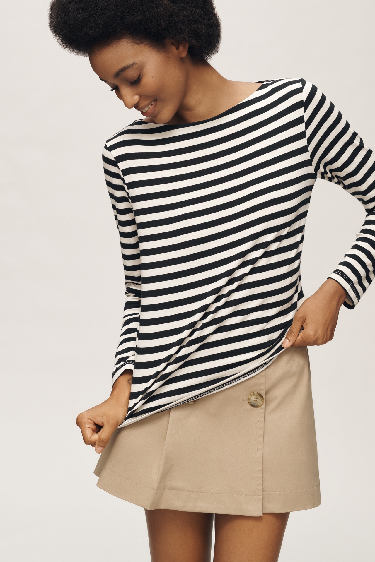 Sanctuary Long-Sleeve Boat-Neck Top