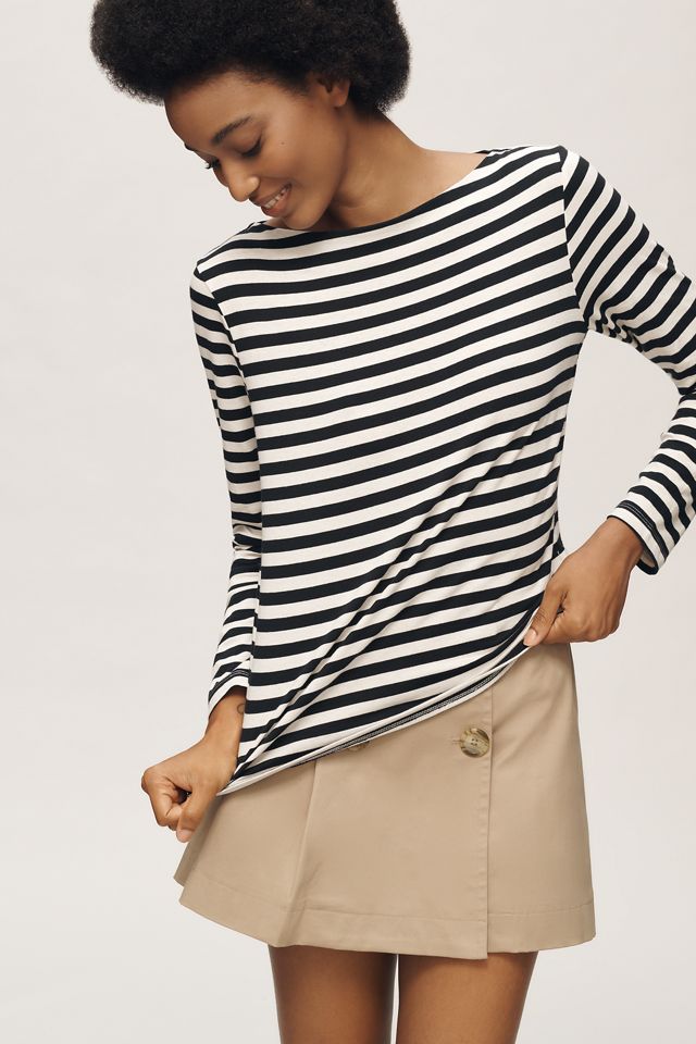 Sanctuary Long-Sleeve Boat-Neck Top #1