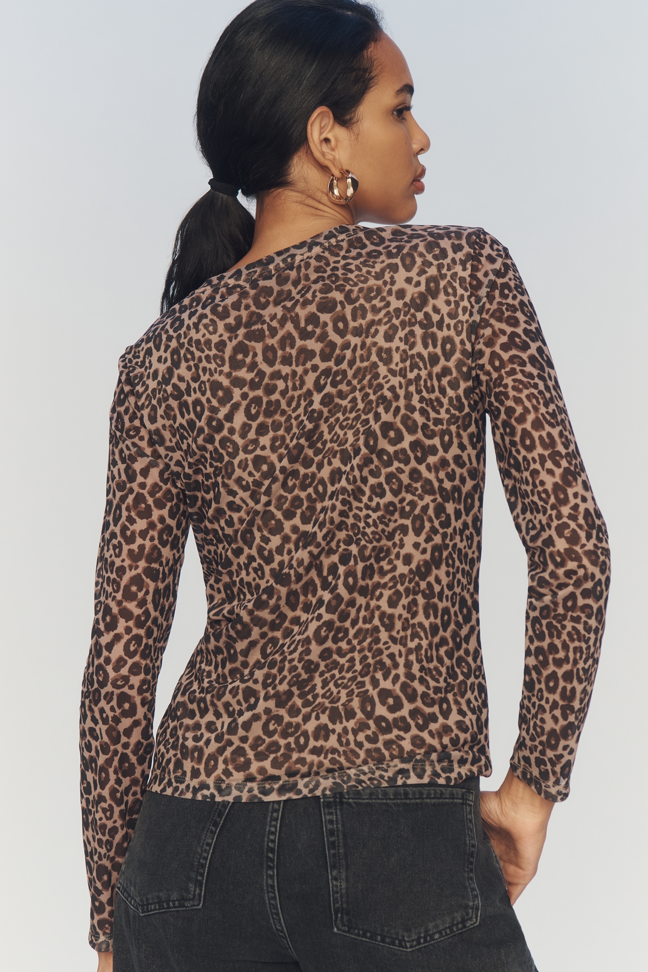 Sanctuary Mesh Long-Sleeve Top