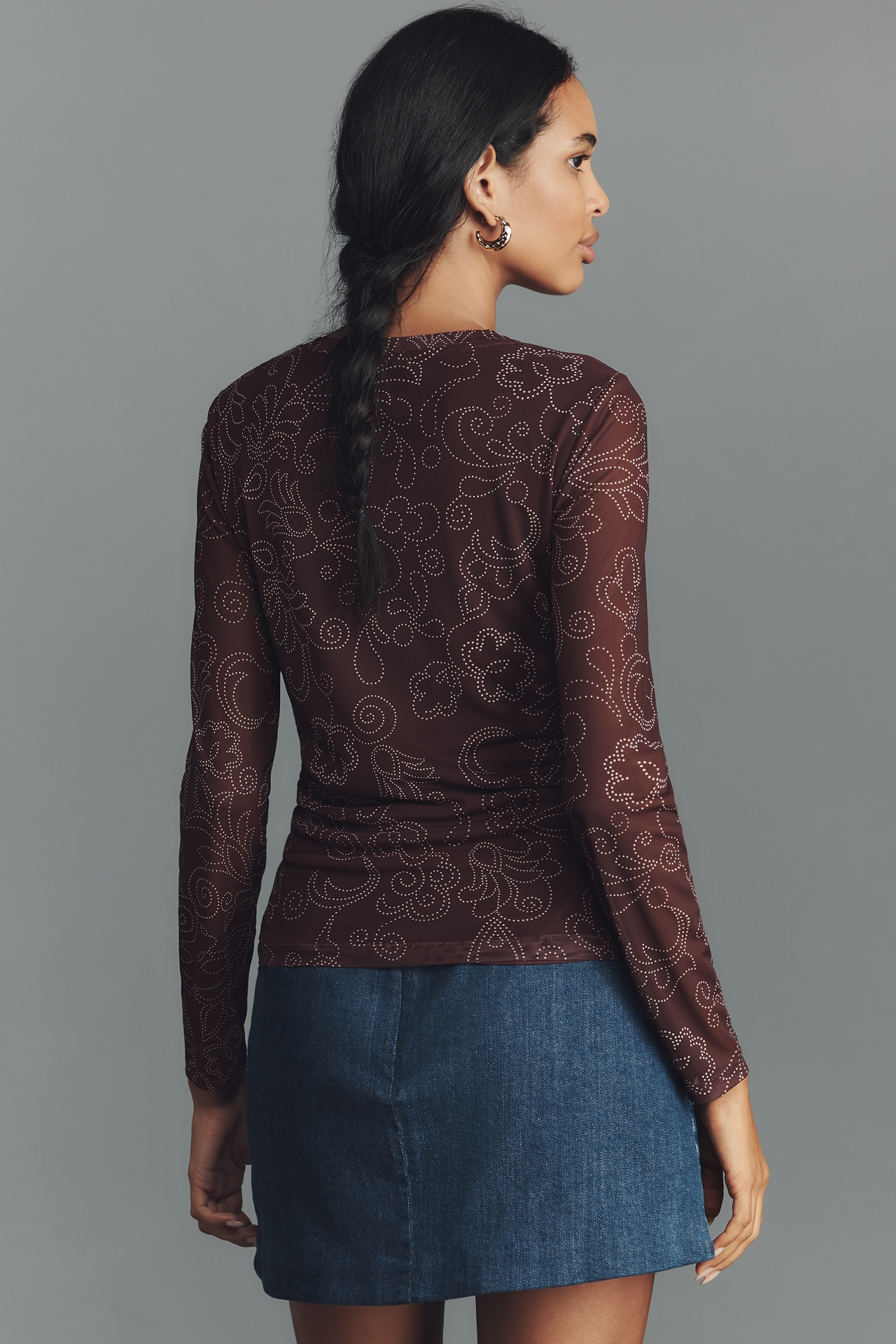 Sanctuary Mesh Long-Sleeve Top