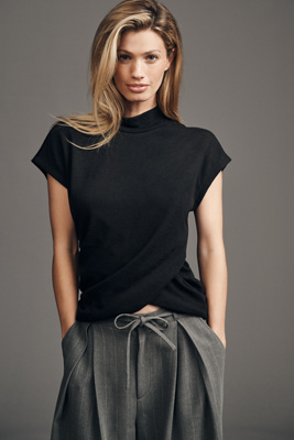 Sanctuary Cap-Sleeve Mock-Neck Draped Top | Anthropologie
