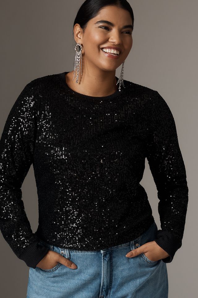Sanctuary Plus Long-Sleeve Sparkle Top #1