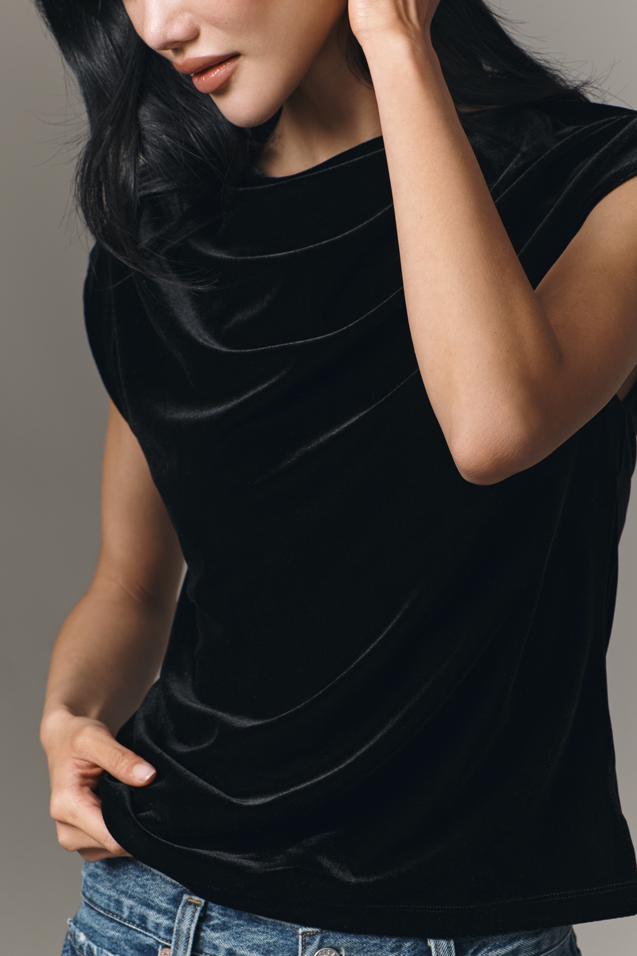 Sanctuary Pleated-Sleeve Top