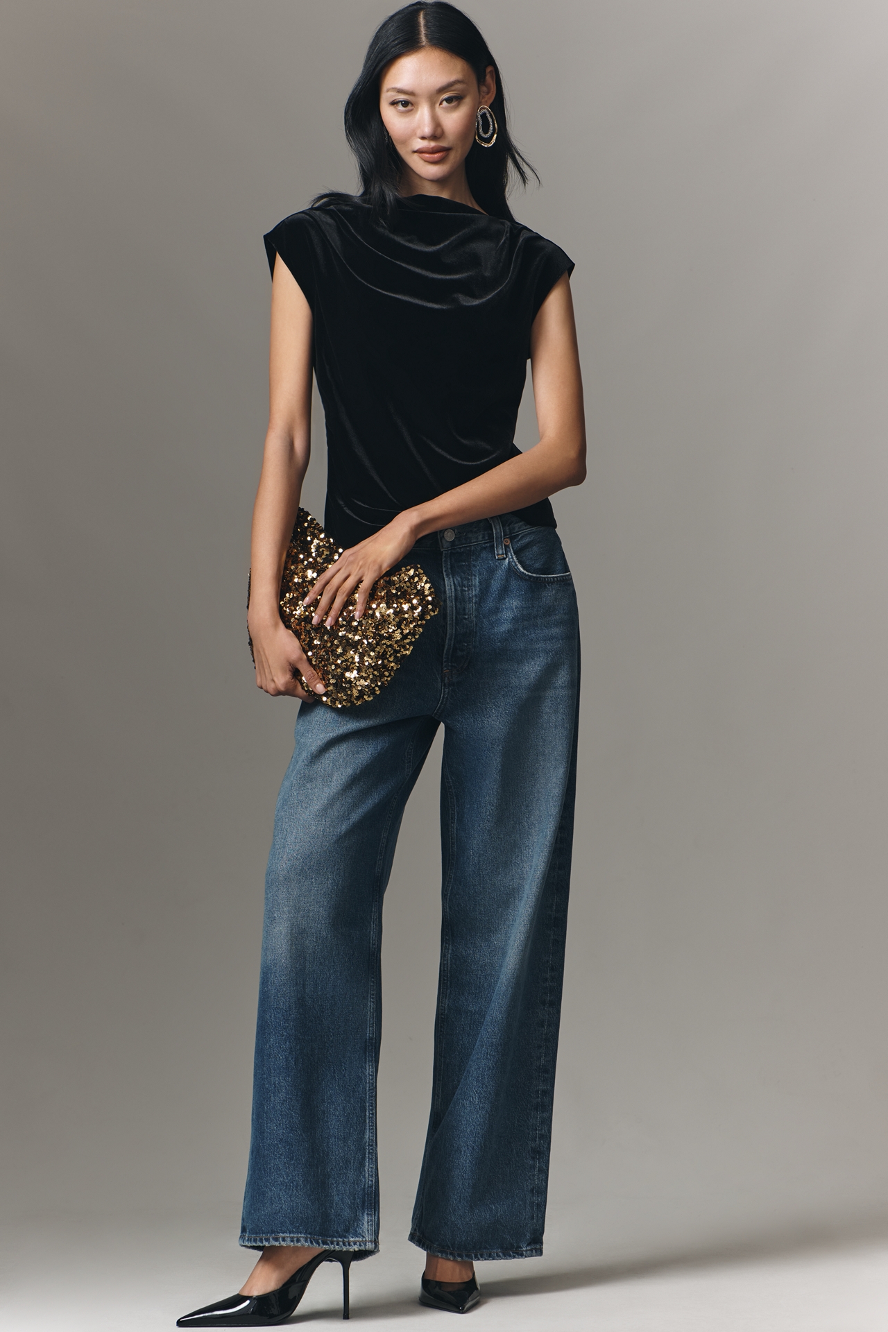 Sanctuary Pleated-Sleeve Top