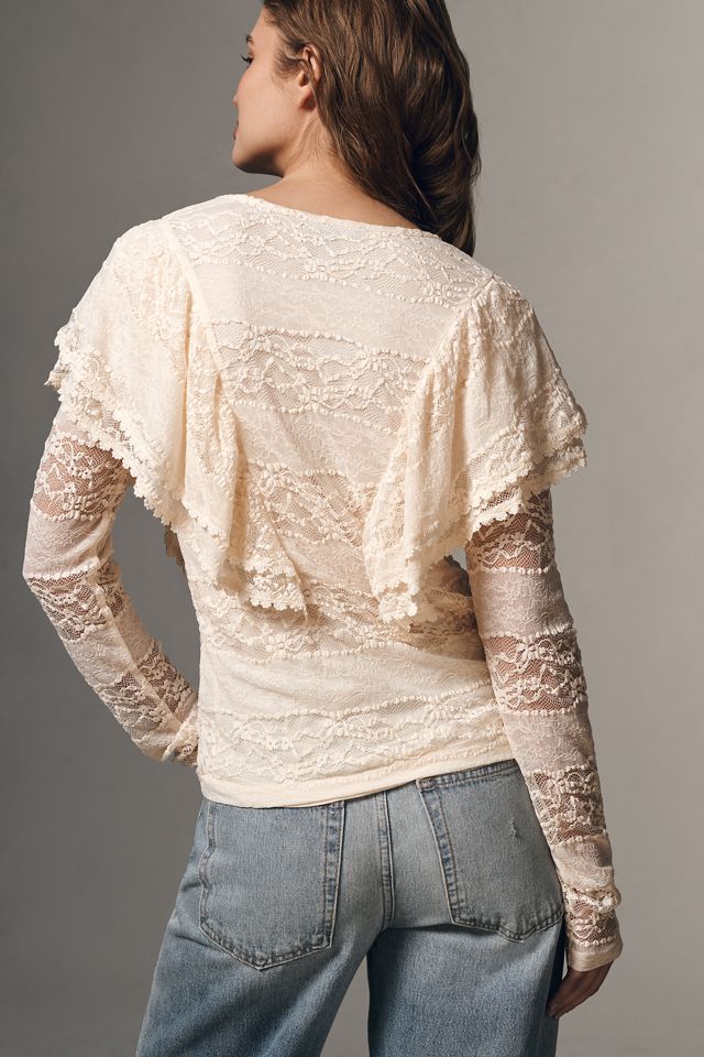 Sanctuary Ruffle Lace Top #1