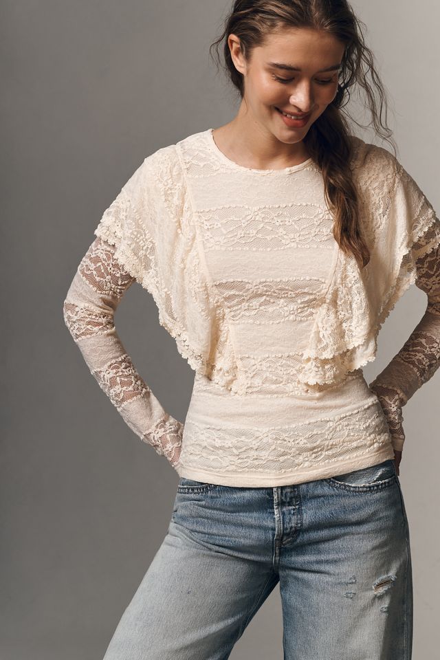 Sanctuary Ruffle Lace Top #3
