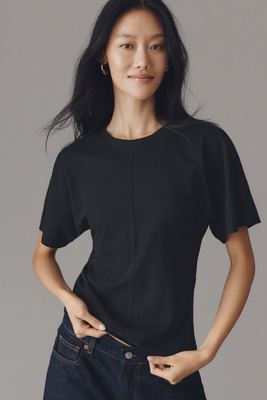 Sanctuary Shirred Waist Top In Black