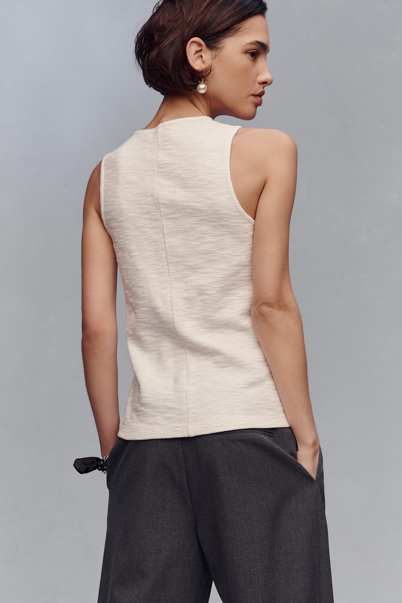 Sanctuary Nothing Extra Knit Button Front Vest
