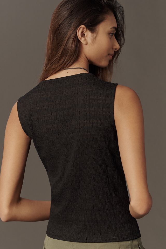 Sanctuary Textured Button Front Vest #1