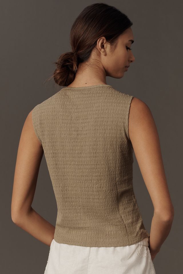 Sanctuary Textured Button Front Vest #1