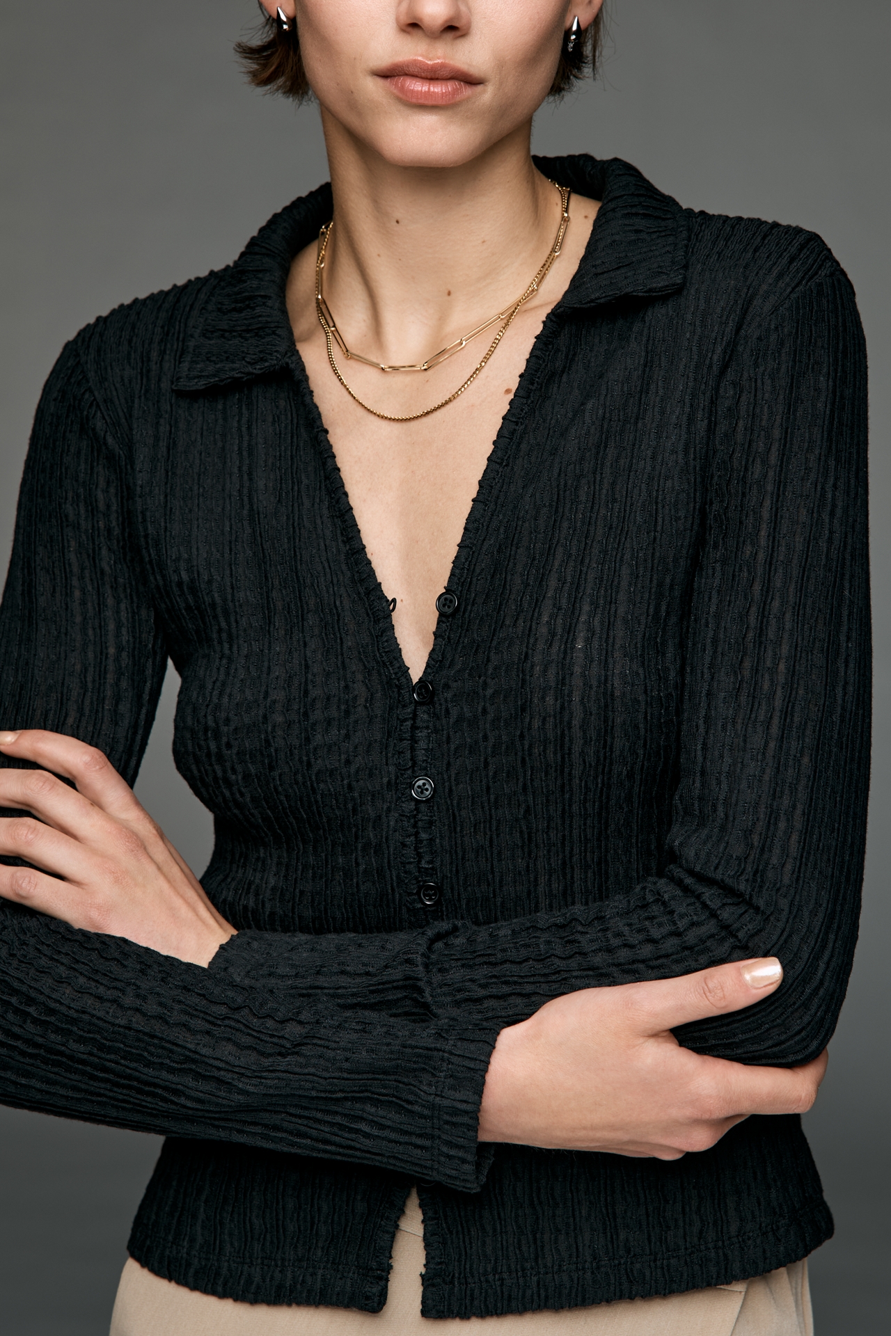 Sanctuary V-Neck Buttondown Top