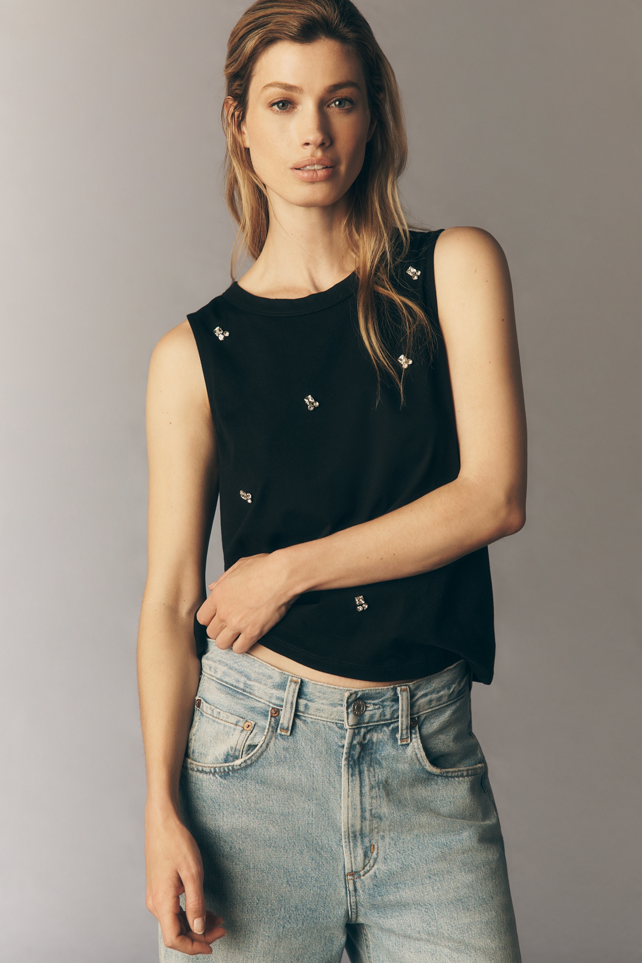 Sanctuary Campari Cotton Embellished Tank