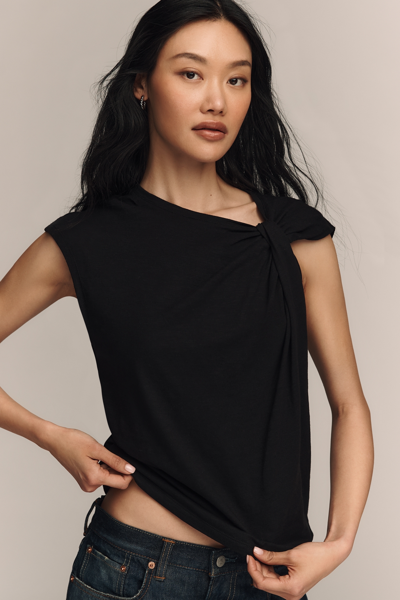 Sanctuary Asymmetrical Twisted Muscle Tee