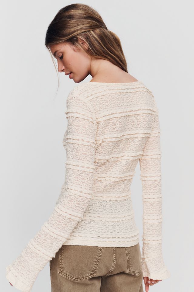 Sanctuary Lovely Lace Henley Top #1