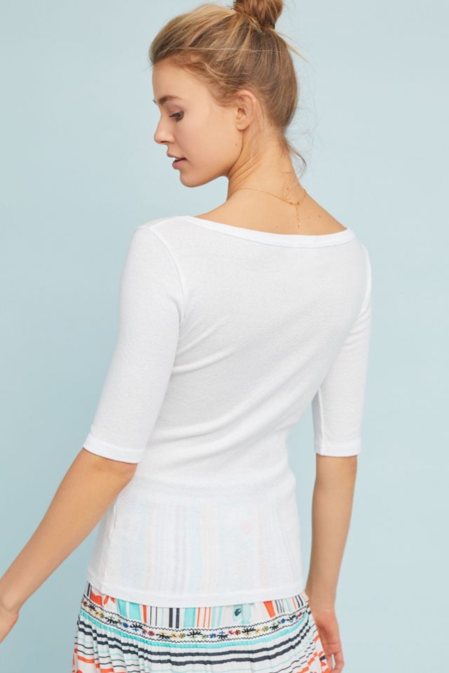 Michael Stars Boat Neck Shine Top #1