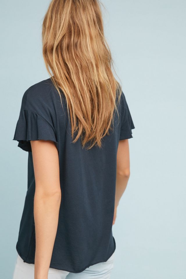 Michael Stars Flutter-Sleeve Jersey Top #3
