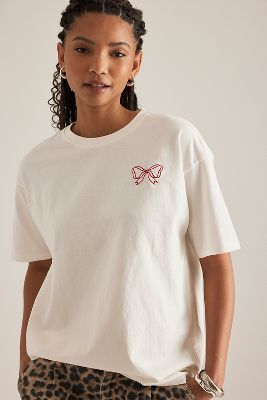 Damson Madder Dinner Party Graphic Boyfriend T-shirt In Neutral