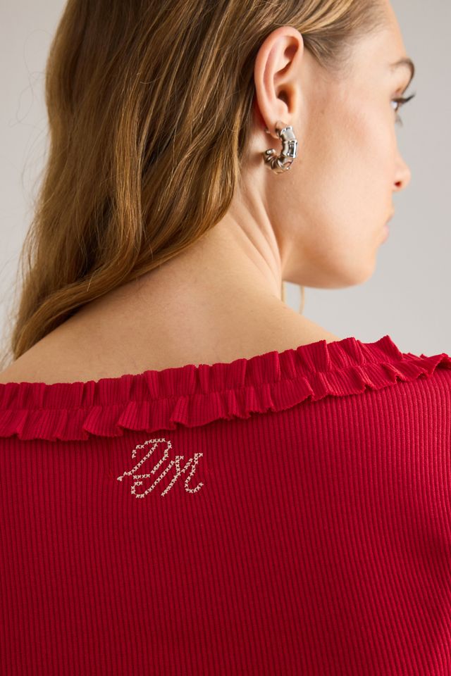 Cardigan à volants Varsha Damson Madder #4