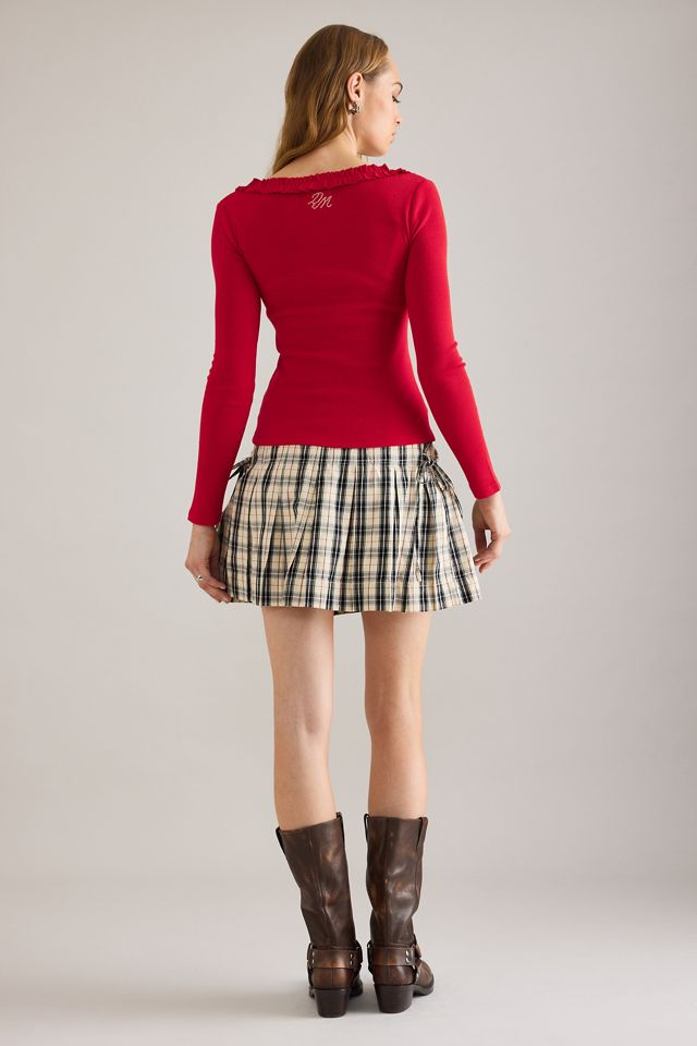 Cardigan à volants Varsha Damson Madder #1