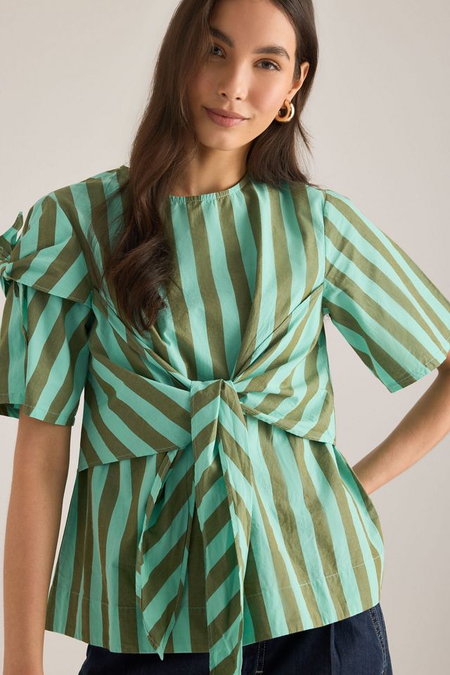 Damson Madder T-Shirt Estelle con Allacciatura Frontale #2
