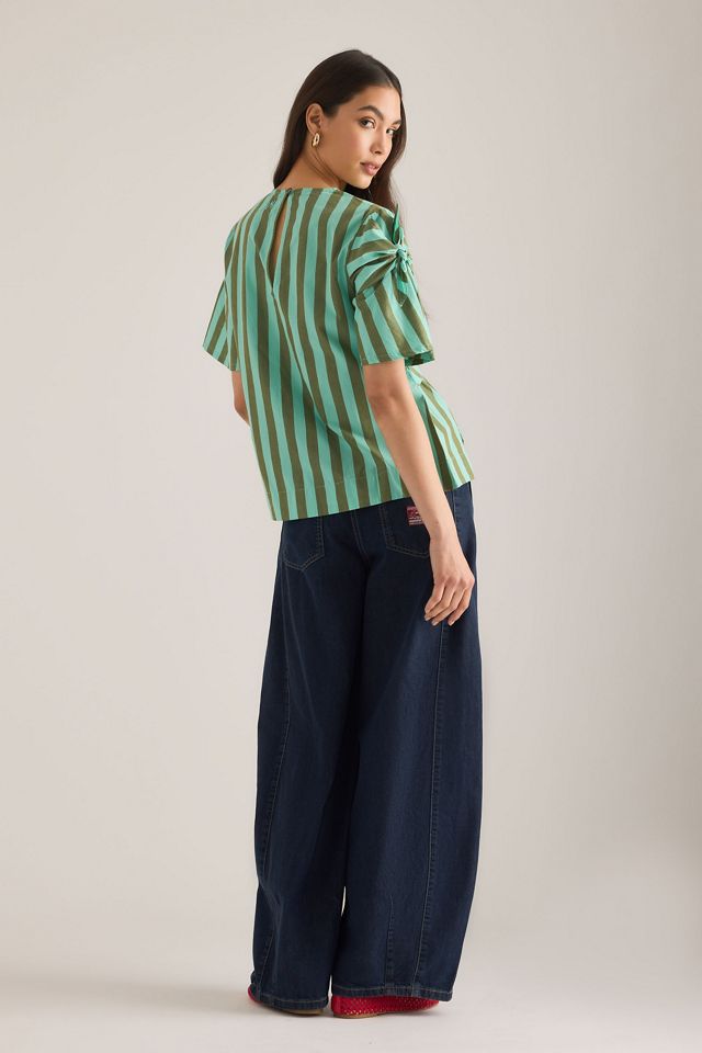 Damson Madder T-Shirt Estelle con Allacciatura Frontale #4