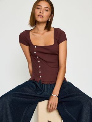 Damson Madder Posie Short-Sleeve Top