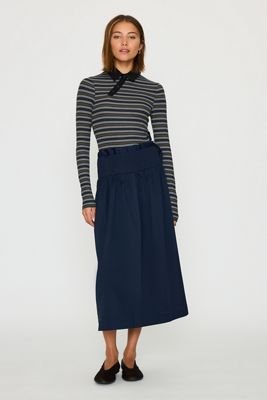 Damson Madder Peyton Langarm-Poloshirt