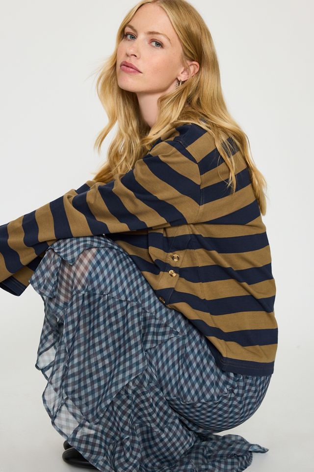 Damson Madder Scottie Button-Detail Top #3