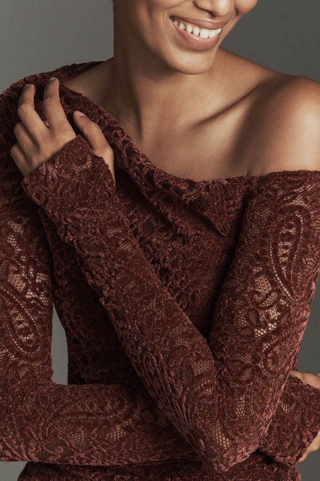 NIA Cleo Lace Off-Shoulder Top #1