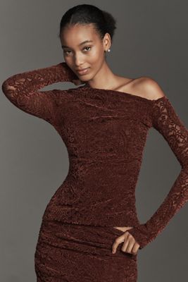 NIA Cleo Lace Off-Shoulder Top