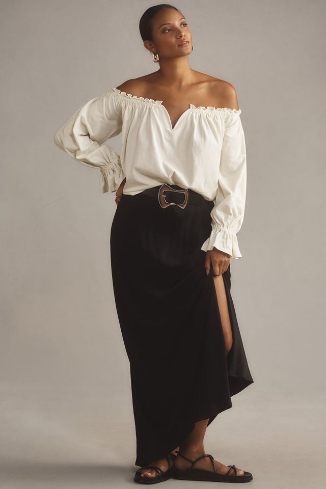 By Anthropologie Off-The-Shoulder Swing Blouse #6