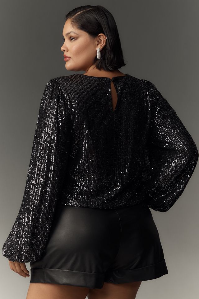 Flat White Sequin Top #5