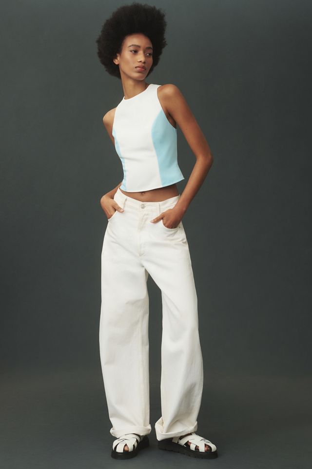 Flat White Colorblock Tank #2