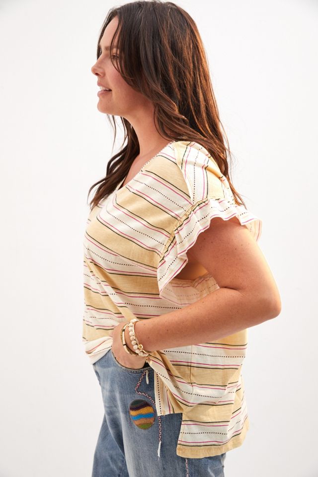Pilcro Ruffled Relaxed Tee #4