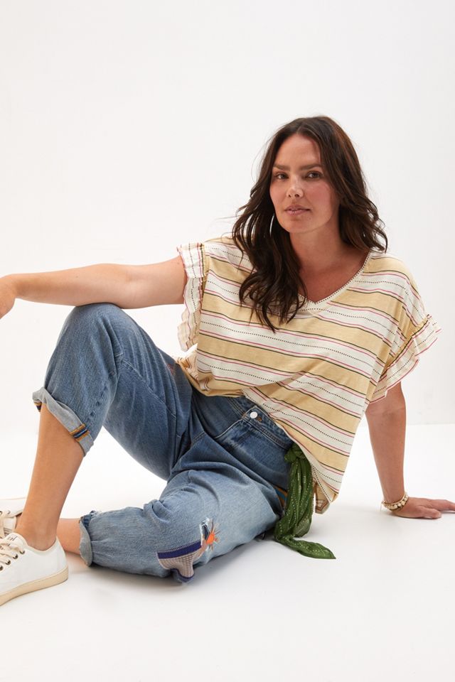 Pilcro Ruffled Relaxed Tee #3
