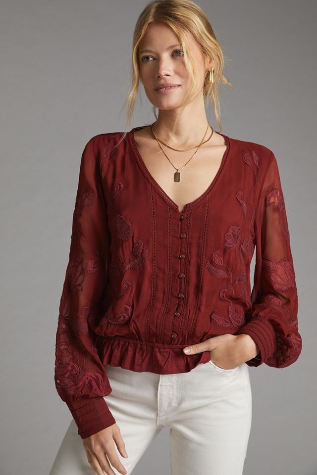 Embroidered Floral Buttondown #3