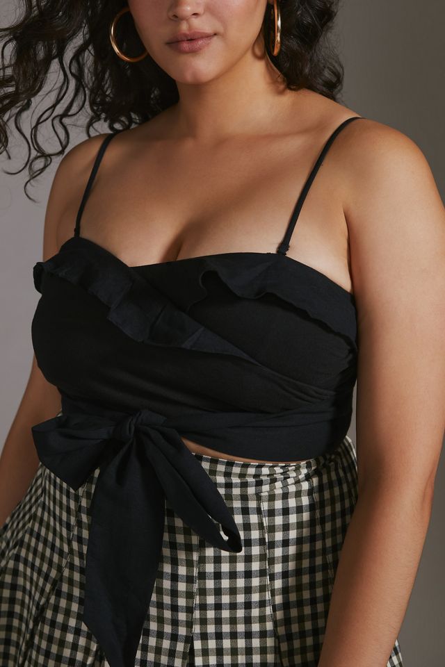 Ruffled Tie-Front Tube Top #1