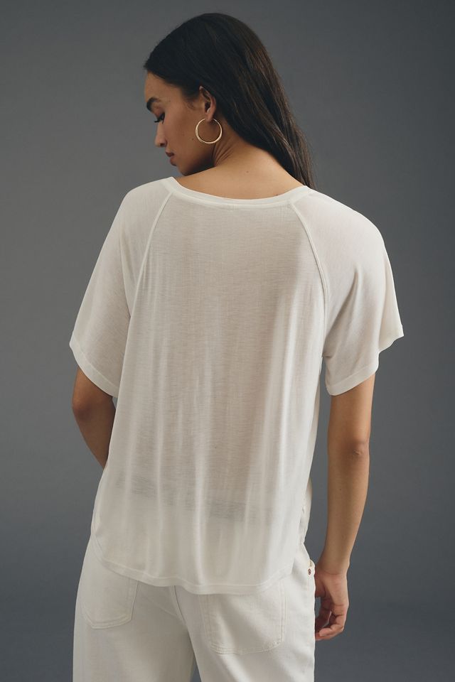 By Anthropologie Silky Patchwork Tee #1