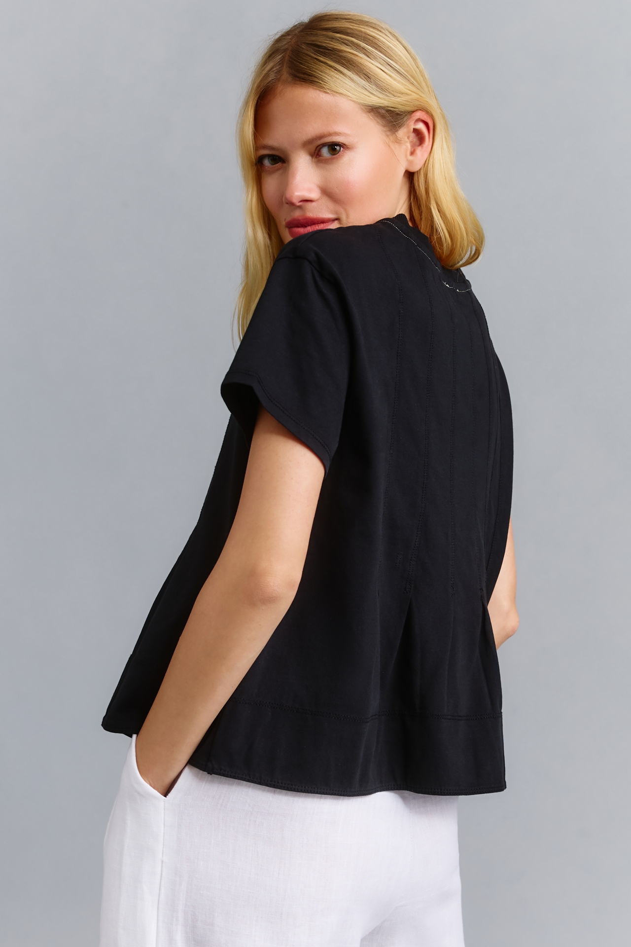 Pilcro Pleated Swing Tee