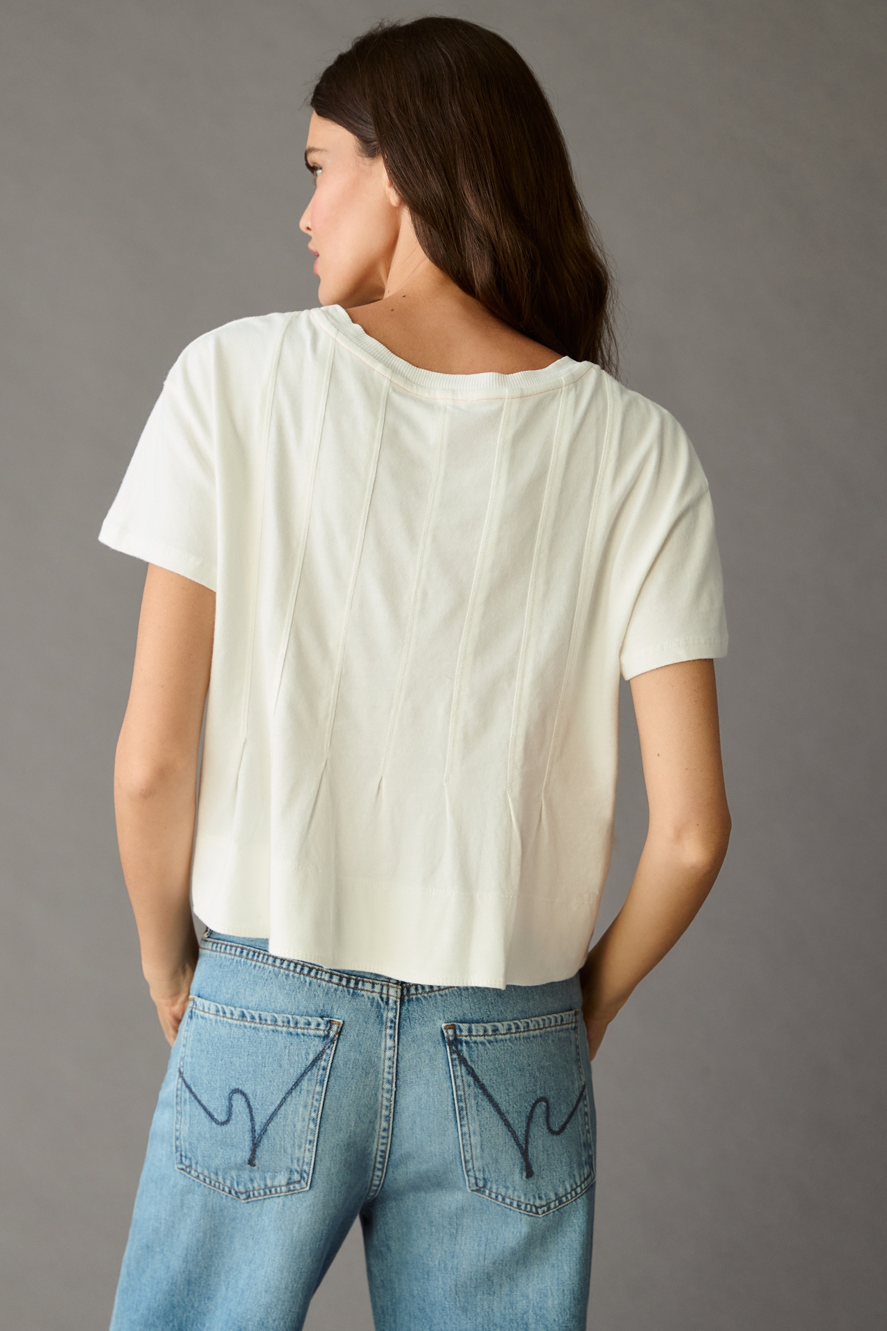 Pilcro Pleated Swing Tee