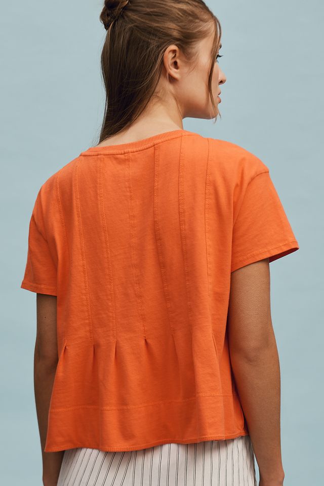Pilcro Plissiertes Swing Baumwoll-T-Shirt #1