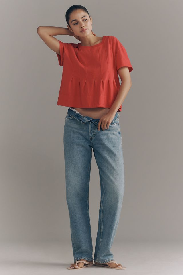 Pilcro Pleated Swing Tee | Anthropologie