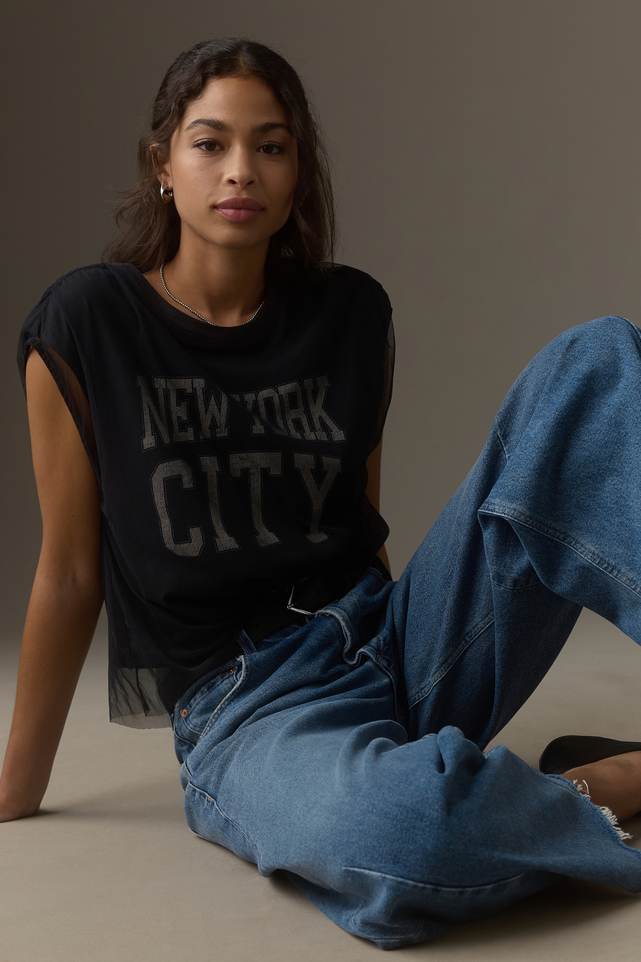 Pilcro Graphic Band Tulle Tee | The Summit