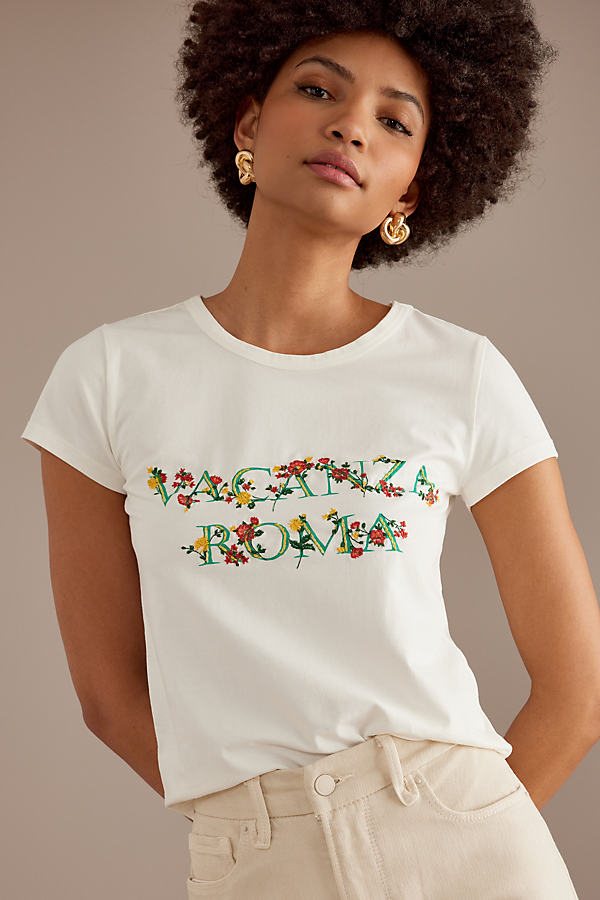 Maeve The Blair Baby Tee: Embroidered Edition