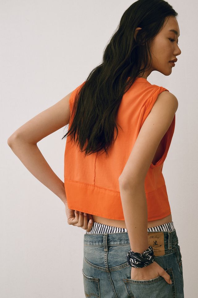 Pilcro Roll-Sleeve Boxy Tank #3