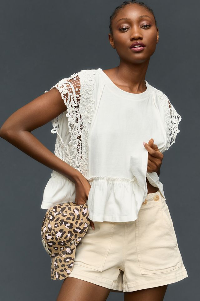By Anthropologie Babydoll Lace Top #3