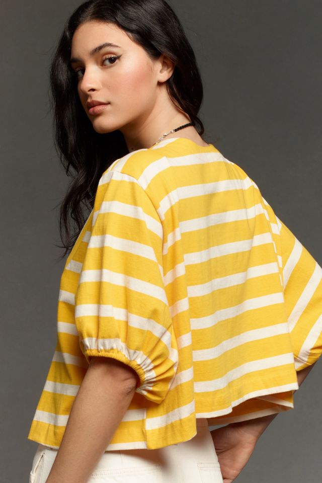 By Anthropologie Voluminous Tie-Front Top #1