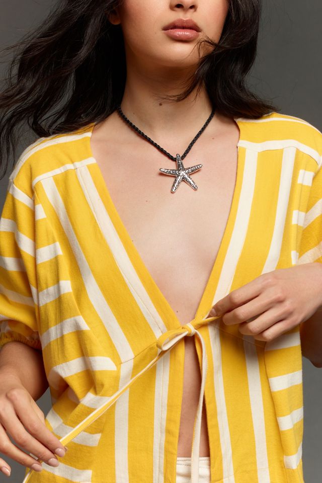 By Anthropologie Voluminous Tie-Front Top #2