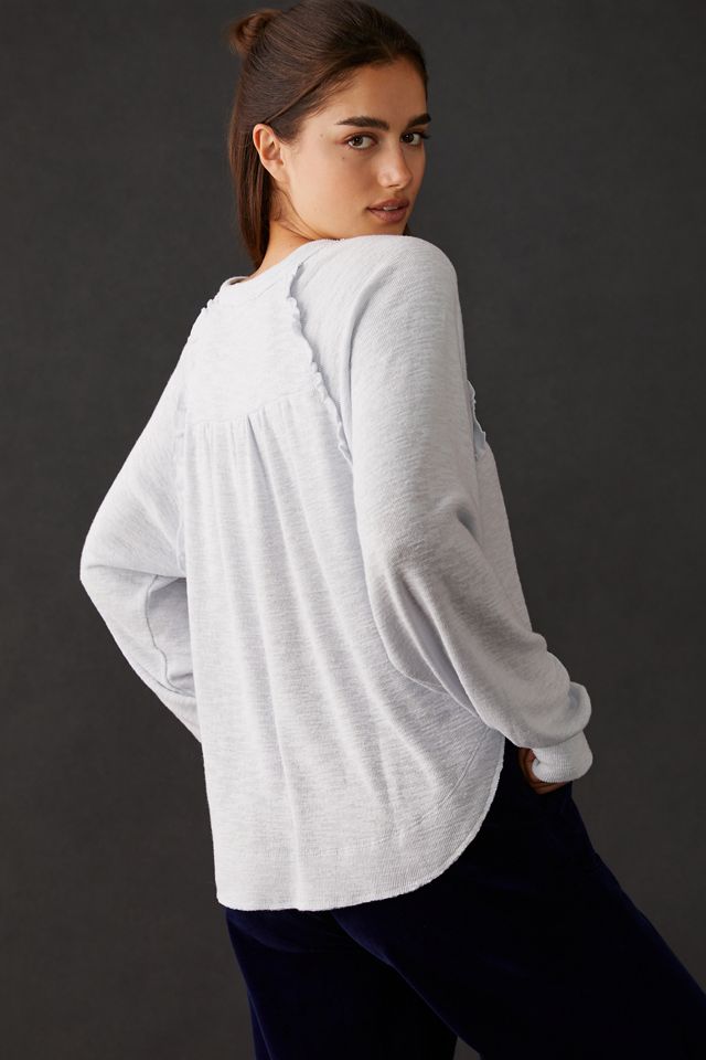Pilcro Ruffled Raglan Thermal Top #1